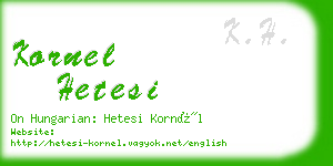 kornel hetesi business card